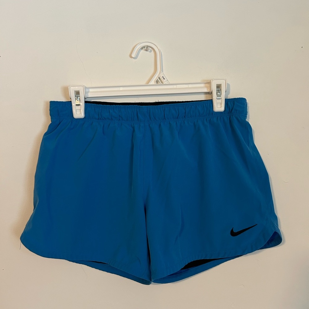Nike Blue Athletic Shorts with Elastic Waistband